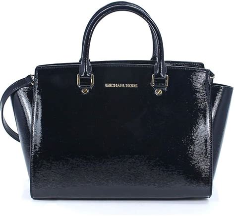 Michael Kors Selma Large Top Zip Satchel Patent 